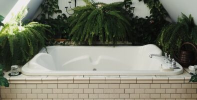 A tranquil oasis in your home - a drop-in bathtub