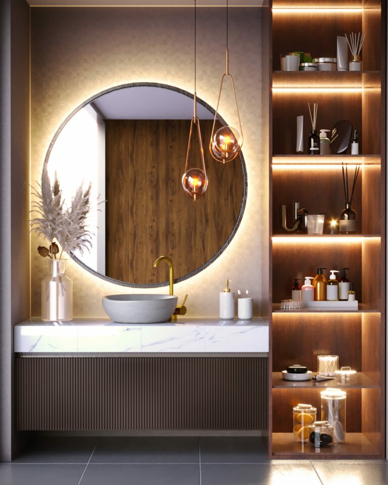 LED mirror cabinet
