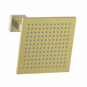 Brass Square Vertical Ceiling Shower 200mm Drop in Brushed Brass