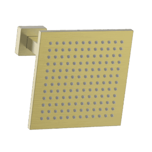Brass Square Vertical Ceiling Shower 200mm Drop in Brushed Brass