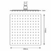 200/250/300mm Super-slim Square Black Stainless steel Shower Head
