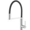 KENZO Kitchen Sink Mixer Tap in Chrome with Black Hose
