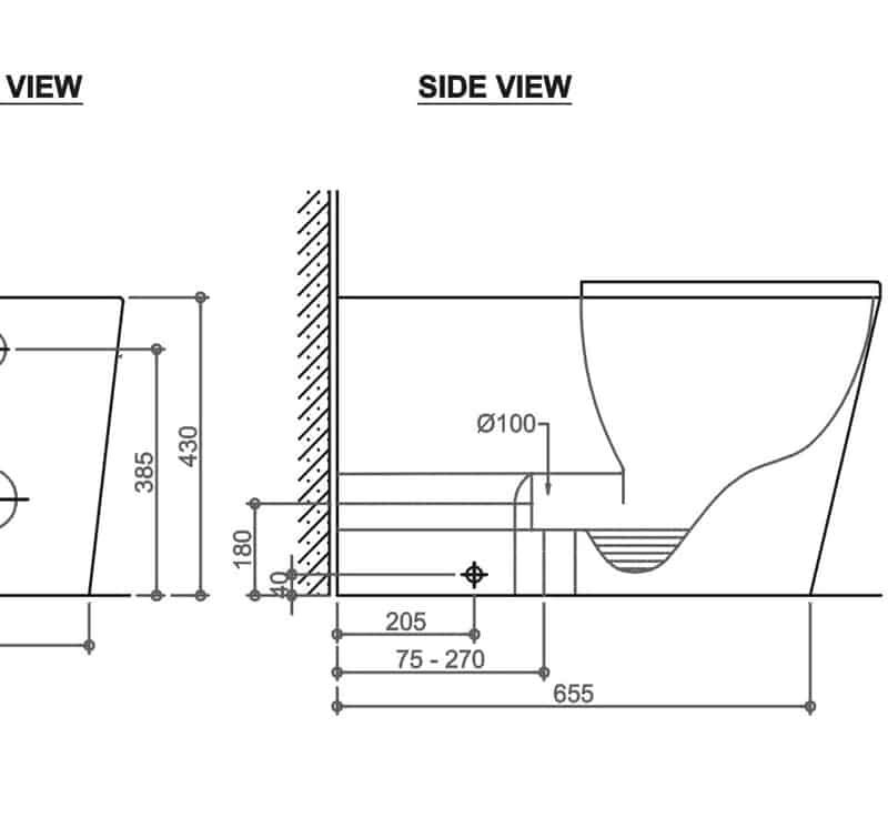SUPER CARE R&T In-wall Floor Pan Disabled Toilet Package