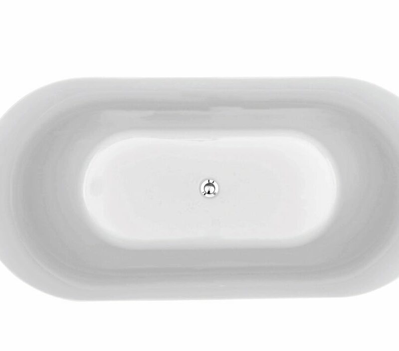 SORRENTO 1600/ 1800 Oval Free Standing Bathtub in Gloss White