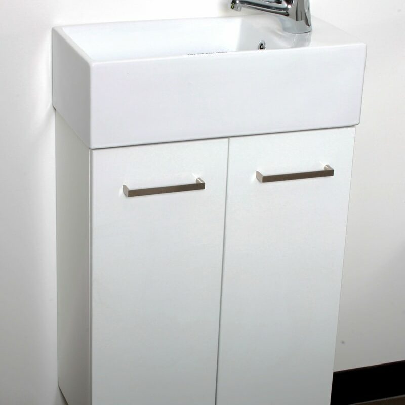 TINY 500W Gloss White Wall Hung Vanity
