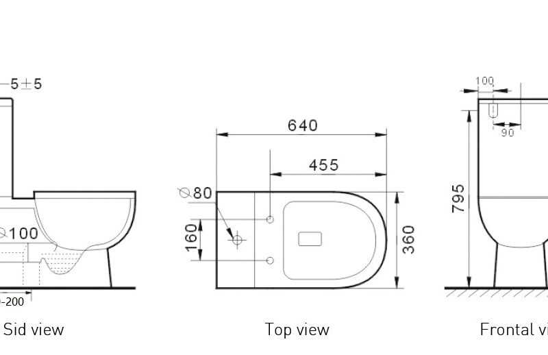 BIANCO-II Wall-faced Raised Height Rimless Toilet Suite