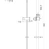 BACINO Square Multifunction Shower Rail Chrome