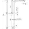 QUBI Square Multifunction Shower Rail Matte Black