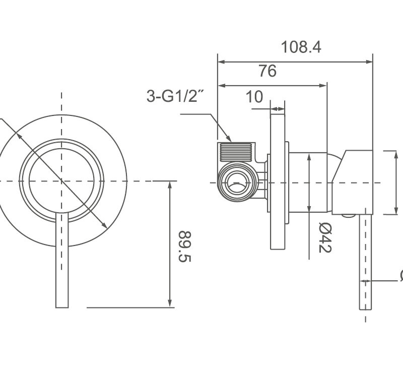 JESS Shower/ Bath Wall Mixer