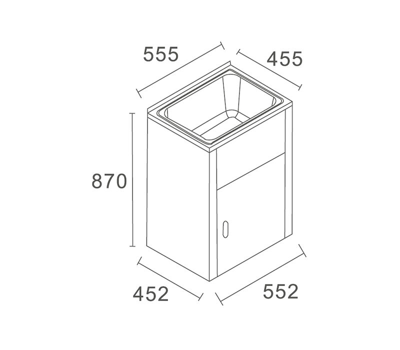 LAVASSA Laundry Trough & Cabinet 35L