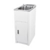 LAVASSA Slimline Metal Laundry Trough& Cabinet 30L