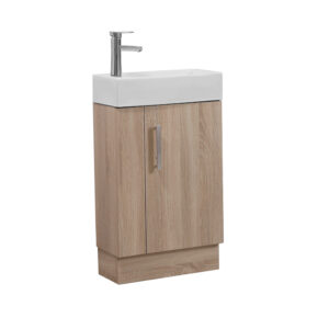 PICCOLO 500 Light Oak Slim Compact Free Standing Vanity