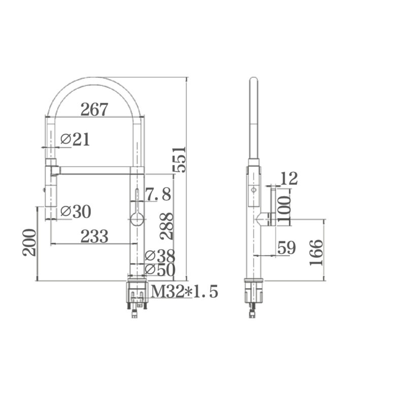 ROMEO Kitchen Sink Mixer Tap with Dual Spray