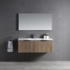 VIVO 1200 Groove Light Oak Wall Hung Vanity