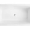 PIAZA 1500/ 1700 Fluted Rectangle Free Standing Matte White Bathtub