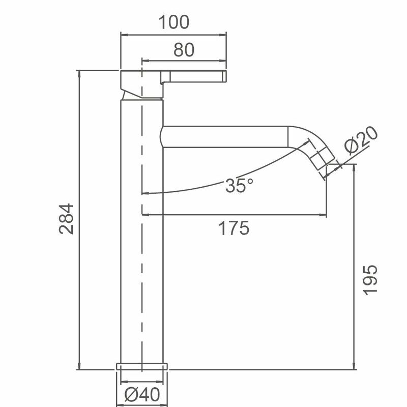 KENZO Tall Basin Mixer Tap
