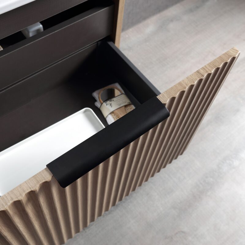 VIVO 750 Groove Light Oak Wall Hung Vanity