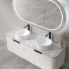 PIAZA 1500mm Fluted Wall Hung Vanity in White