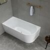 Victor 1500mm Left Hand Corner Freestanding Bathtub - overflow option
