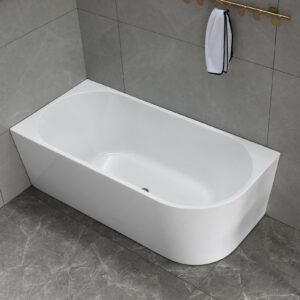 Victor 1500mm Left Hand Corner Freestanding Bathtub - overflow option