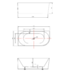 Victor 1500mm Left Hand Corner Freestanding Bathtub - overflow option