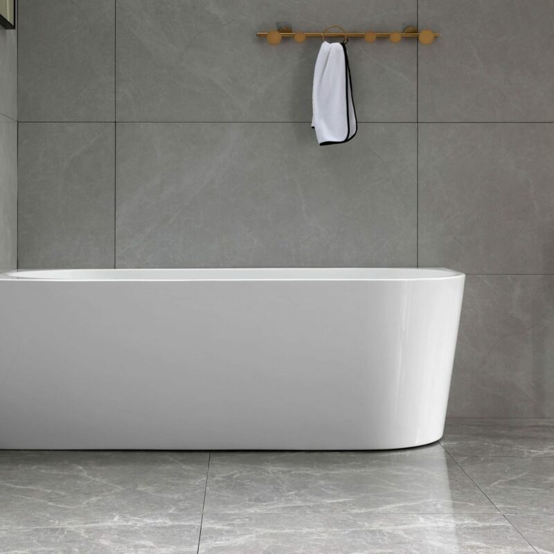 Victor 1500mm Left Hand Corner Freestanding Bathtub - overflow option