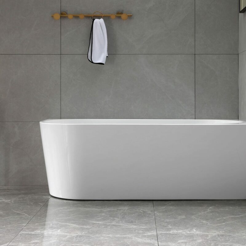 Victor 1500mm Right Hand Corner Freestanding Bathtub - overflow option