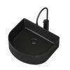 400x352mm Fluted Above Counter Basin Matte Black