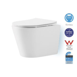 BERTON Wall Hung Rimless Toilet Pan