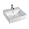 460mm Square Above Counter Basin Gloss White