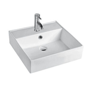460mm Square Above Counter Basin Gloss White