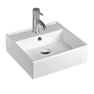 410mm Square Above Counter Basin Gloss White