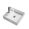 440mm Square Above Counter Basin Matte White