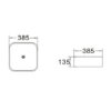 385mm Square Above Counter Basin Gloss White