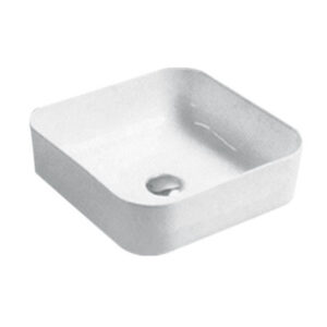 385mm Square Above Counter Basin Gloss White