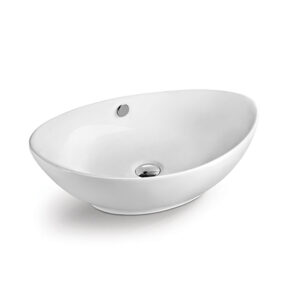 570* 370* 200mm Oval Above Counter Basin Gloss White