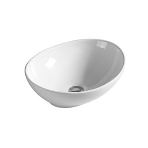 410* 343* 145mm Oval Above Counter Basin Gloss White