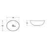 410* 343* 145mm Oval Above Counter Basin Gloss White