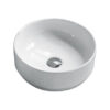 355mm Round Above Counter Basin Gloss White