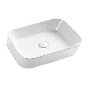 450* 390* 120mm rectangular Above counter Basin Gloss White
