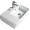 605* 410 mm Right hand-side Above Counter/ Wall Hung Basin Gloss White