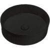 Round 355mm Grooved Above Counter Basin Matte Black