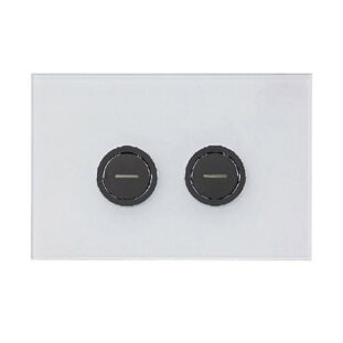 R&T cistern Glass Pneumatic Push Plate White