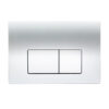 R&T cistern Square Dual Flush Button in Chrome/ Matte Black