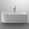 BENITA 1500mm Fluted Right Hand Corner Gloss White Bath Tub