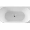 BENITA 1500mm Fluted Right Hand Corner Gloss White Bath Tub