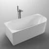 BENITA 1500mm Fluted Left Hand Corner Gloss White Bath Tub