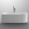 BENITA 1500mm Fluted Left Hand Corner Gloss White Bath Tub