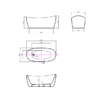 BERTON 1700 Free Standing Bathtub White