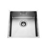 Atlas 450x450mm Square Single Bowl Handmade Kitchen Sink Chrome